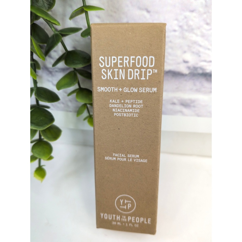 NIB😍YOUTH TO THE PEOPLE Superfood Skin Drip Smooth +Glow Barrier Serum 1ozFULL